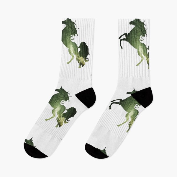 Item preview, Wanderlust Unicorn Silhouette with enchanted Forest Landscape, Trees, Mist and fog designed and sold by Kinisis.