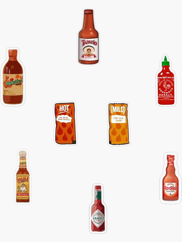 Hot Sauce Sticker Pack Sticker For Sale By Stixersxceline Redbubble 0197