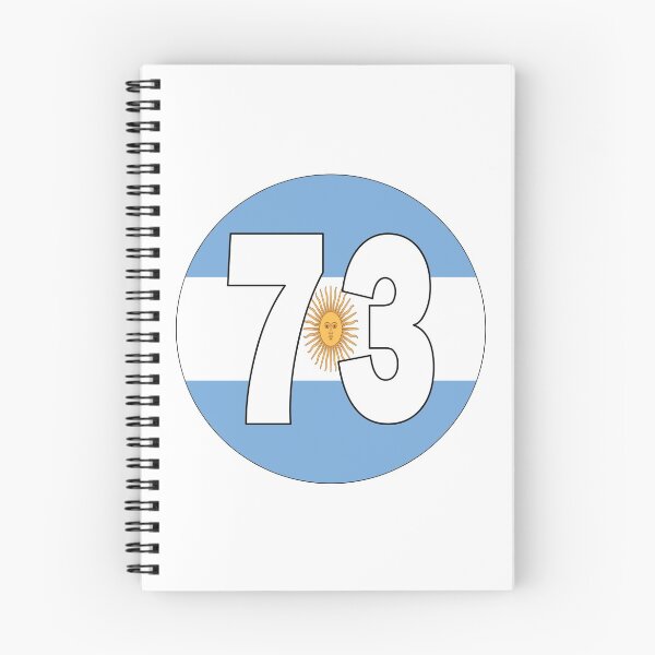 Item preview, Number 73 with Argentina flag on the background designed and sold by AllShirts21.