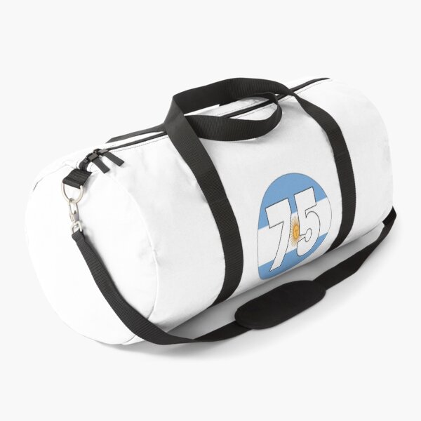 Item preview, Number 75 with Argentina flag on the background designed and sold by AllShirts21.