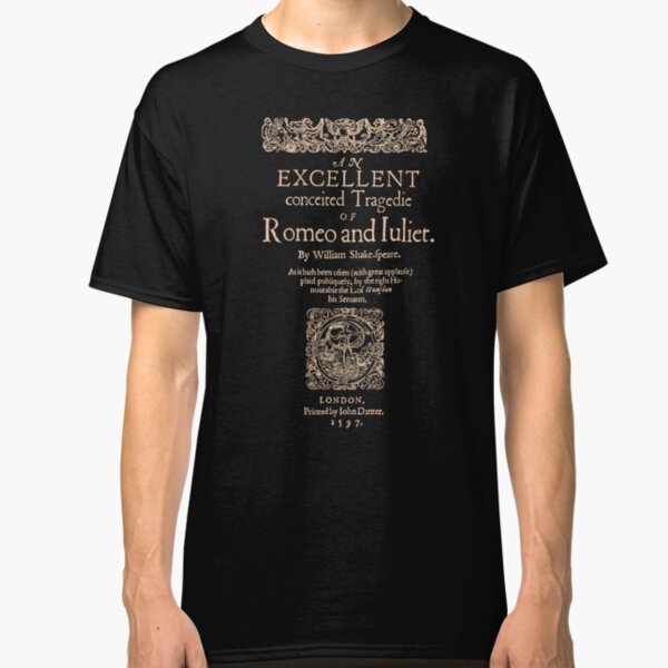 Shakespeare, Romeo y Julieta. Versión oscura de la ropa Camiseta clásica