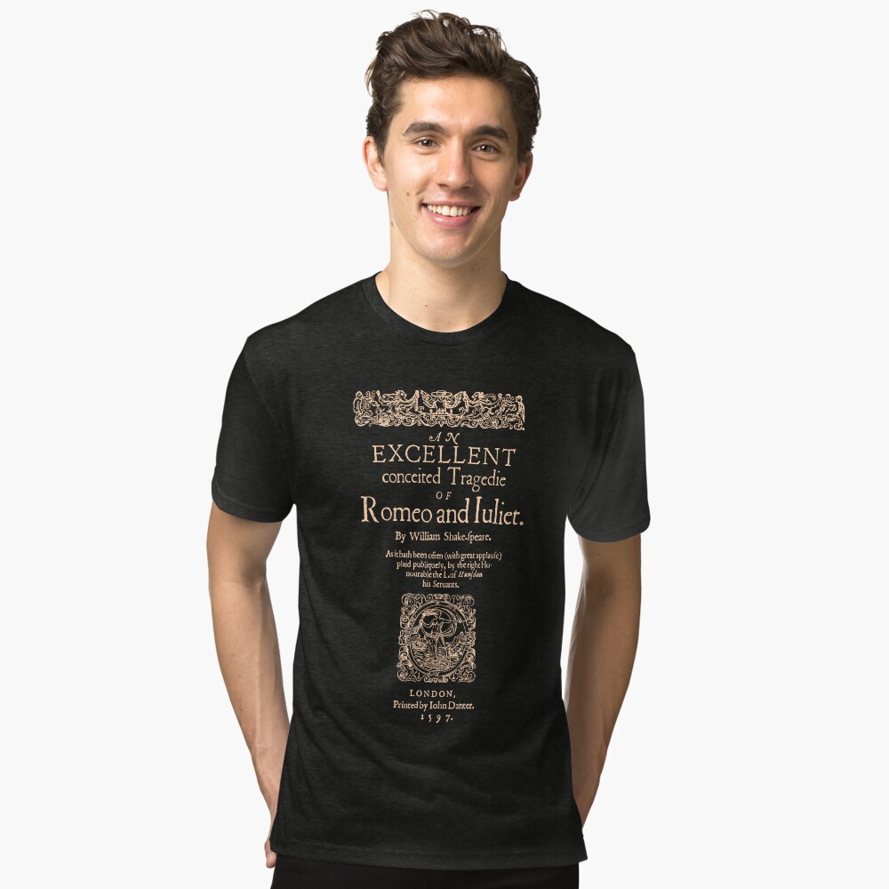 Vista previa del artículo con la obra «Camiseta de tejido mixto», diseñado y vendido por bibliotee.