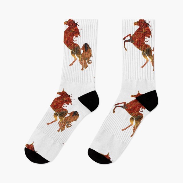 Item preview, Wanderlust Unicorn Silhouette with Autumn Forest Landscape, Trees designed and sold by Kinisis.