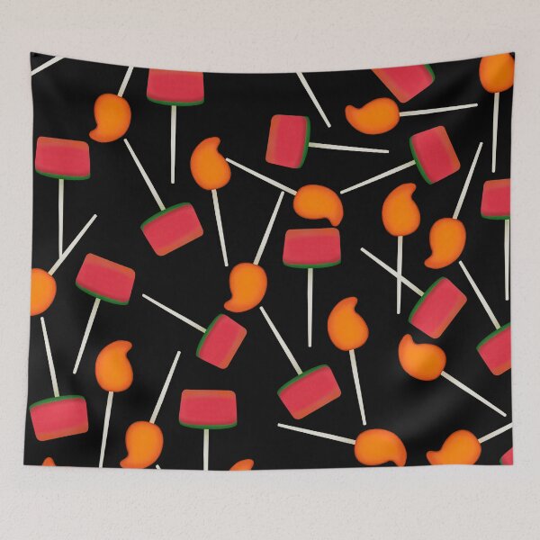 Item preview, Mexican paletas black background design designed and sold by kuallidesigns.
