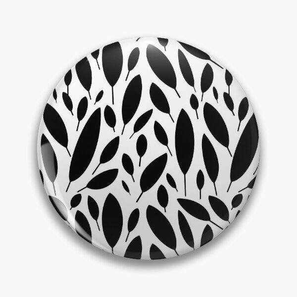 Artikelvorschau, Schwarzweiss-Blattmuster. Skandinavischer Schweinestall entworfen und verkauft von Dustick.