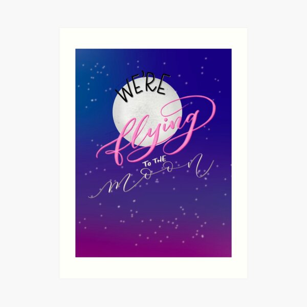 Flying to the moon Art Print