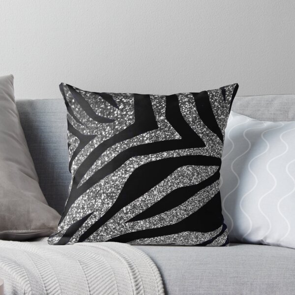 Item preview, Photographic Image of Silver Glitter Zebra Print designed and sold by CrazyCraftLady.