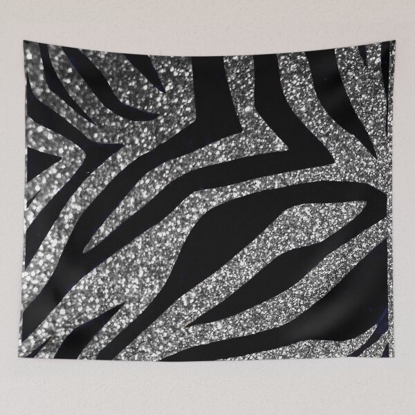 Item preview, Photographic Image of Silver Glitter Zebra Print designed and sold by CrazyCraftLady.