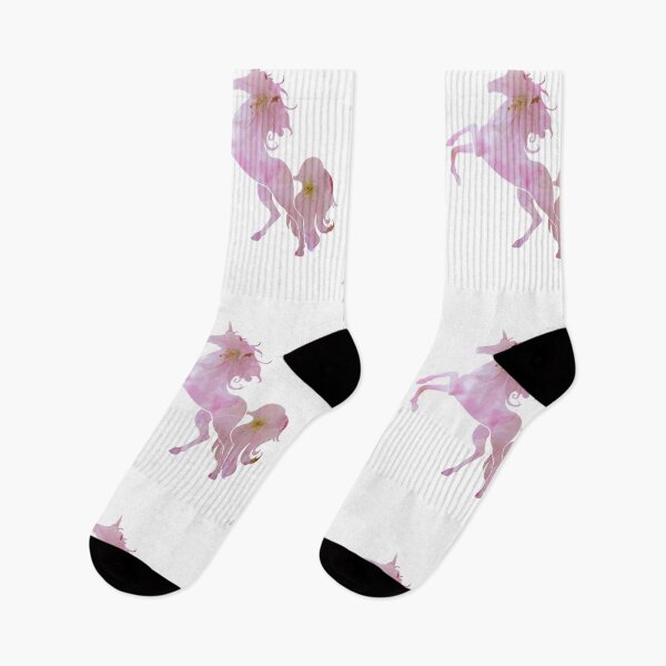 Item preview, Unicorn Silhouette with sakura, japanese cherry blossom designed and sold by Kinisis.
