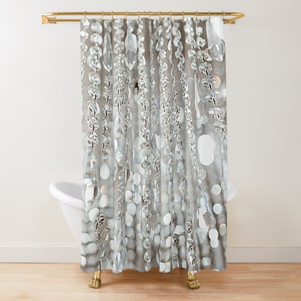 Chandelier of Crystals and Light Shower Curtain