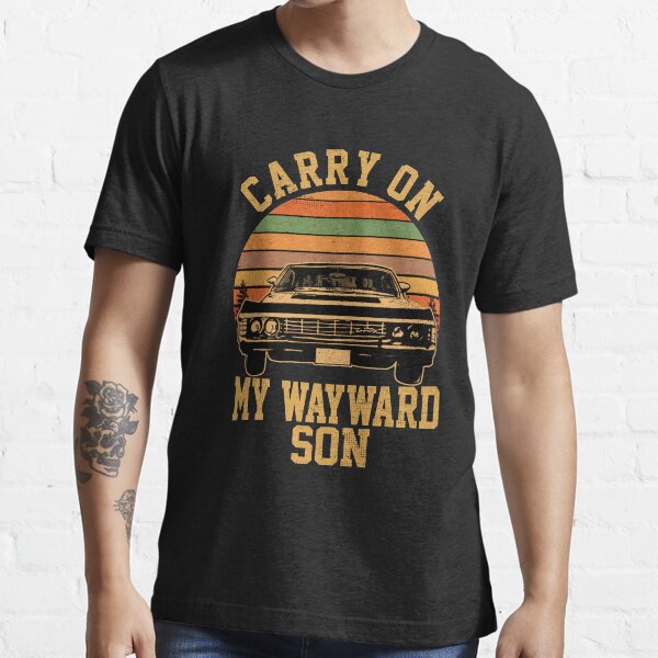 Carry on my Wayward Son, supernatural Vintage sunset distressed style Essential T-Shirt