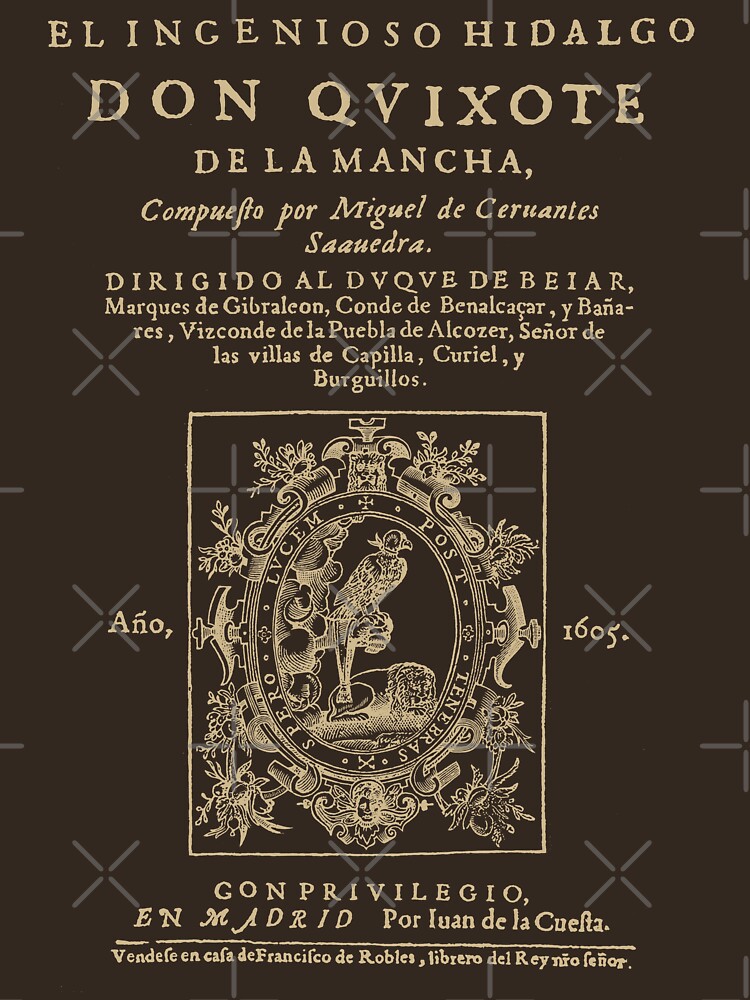 Cervantes, Don Quijote de la Mancha. Versión de ropa oscura de bibliotee