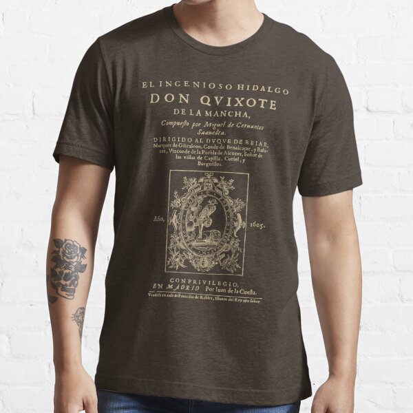 Cervantes, Don Quijote de la Mancha. Dark clothes version Essential T-Shirt