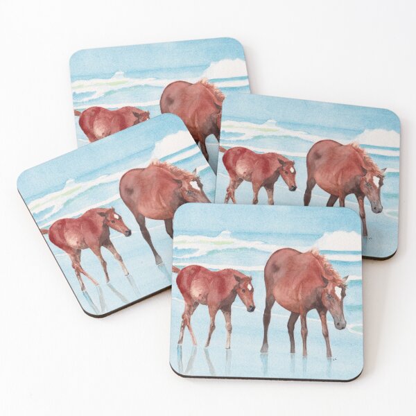 Item preview, Horses on the Beach designed and sold by claisse-art.