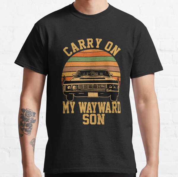 Carry on my Wayward Son, supernatural Vintage sunset distressed style child bodysuit Classic T-Shirt