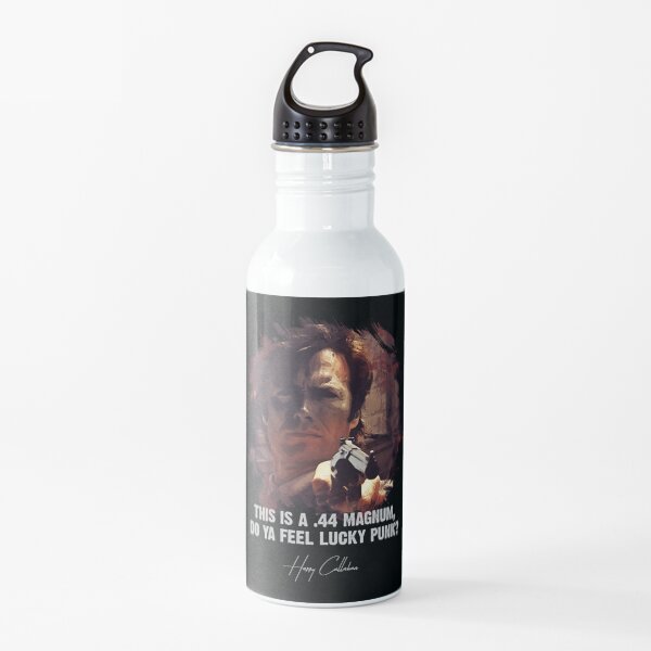 ★ DIRTY HARRY ★ Do Ya Feel Lucky Punk? ➢ Clint Eastwood famous movie quote ♛ Water Bottle