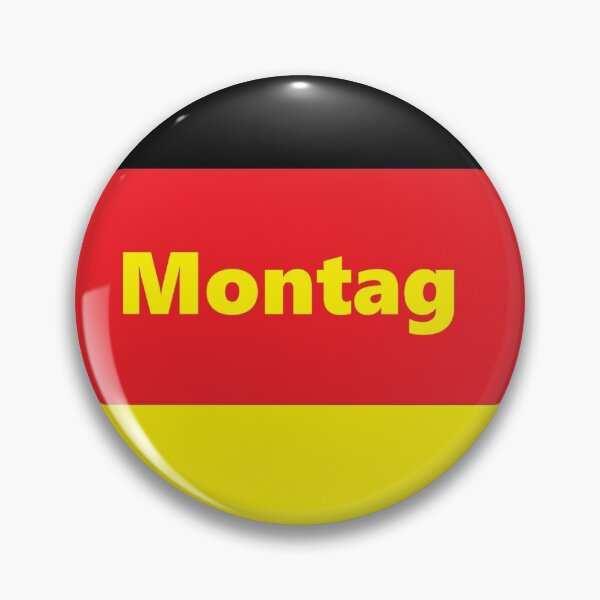 Item preview, Montag - Monday in German, with a German flag background designed and sold by farmbrough.