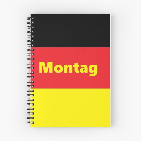Item preview, Montag - Monday in German, with a German flag background designed and sold by farmbrough.