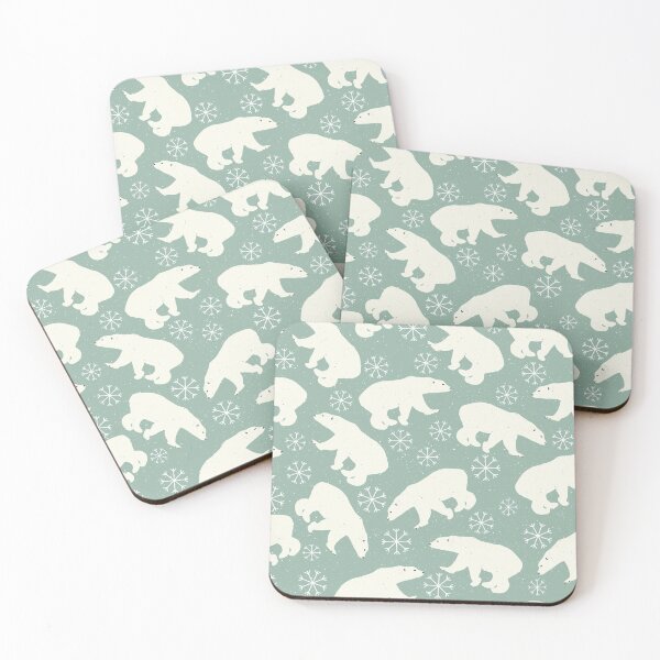 Item preview, Winter - Adorable Polar Bears and Snowflakes Pattern designed and sold by CLPDesignLab.