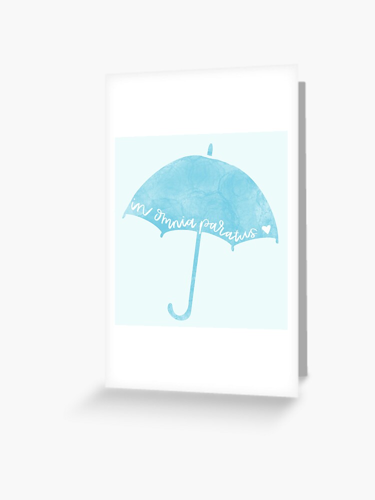 In Omnia Paratus Umbrella Greeting Card For Sale By Eled Espresso Redbubble
