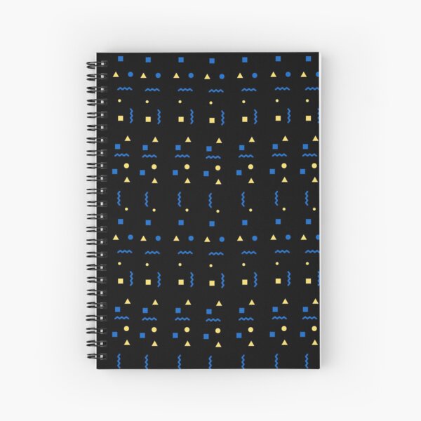 Cultural Patterned Black Spiral Notebook