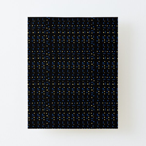 Cultural Patterned Black Canvas Mounted Print