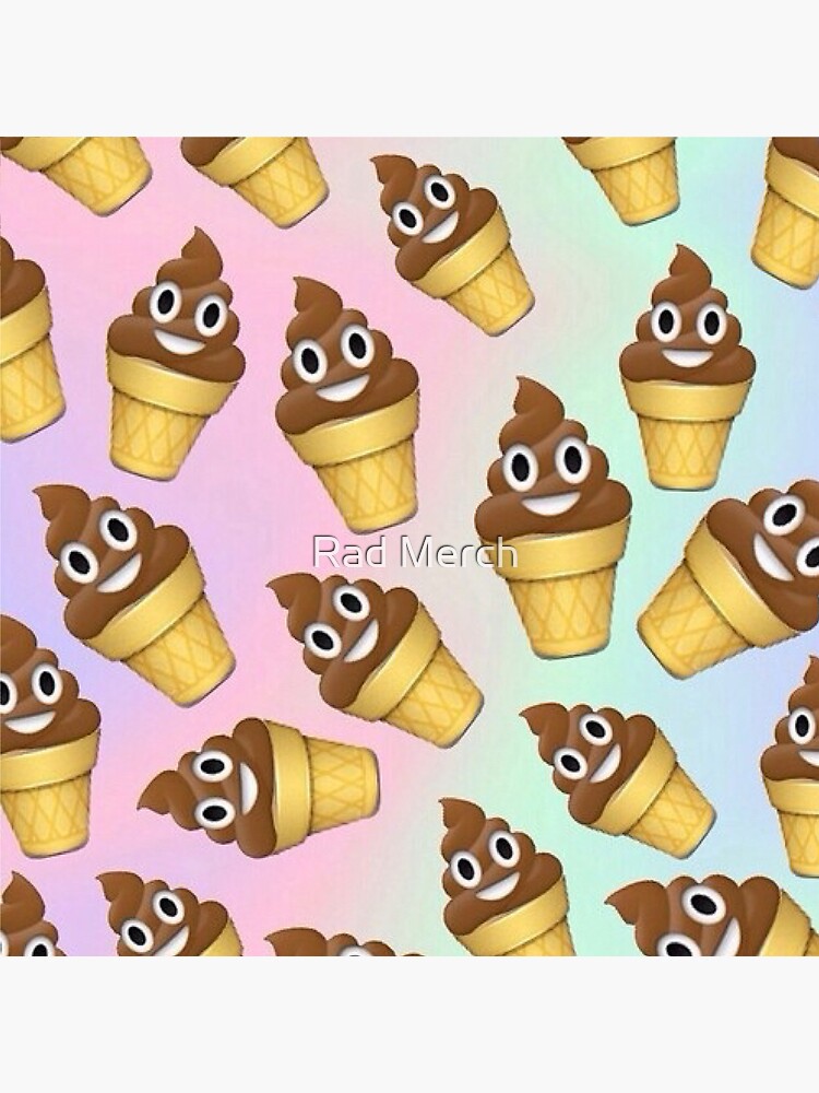 "Poop Emoji Ice Cream Cone Design" Sticker for Sale by BenDeano Redbubble