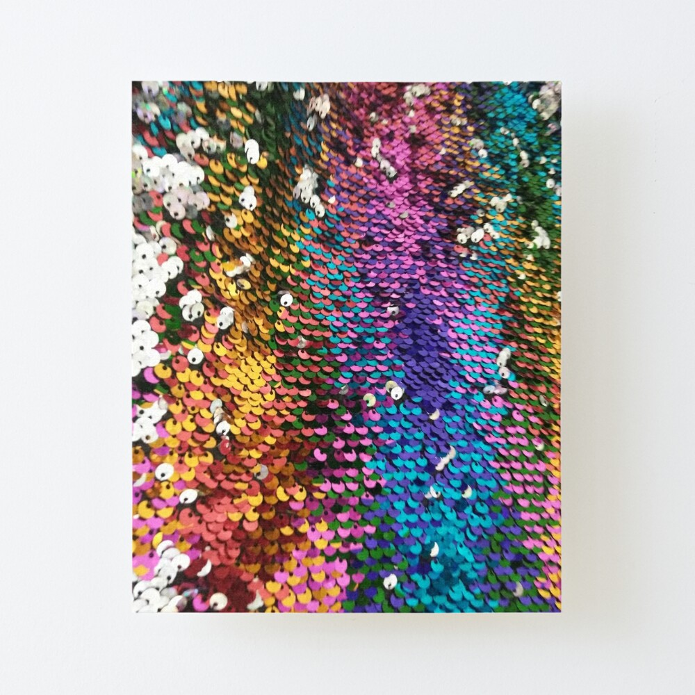 Photographic Image of Multi-colored Sequins Art Board Print for