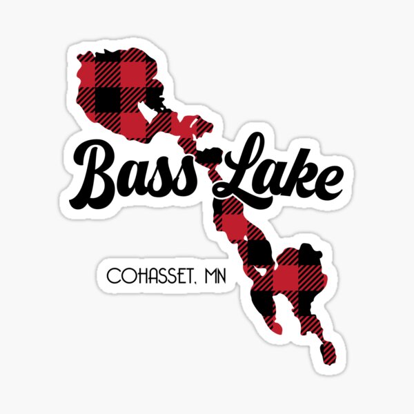 "Bass Lake Cohasset MN Plaid" Sticker for Sale by ilakethat Redbubble