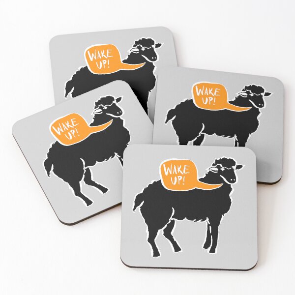 Item preview, Wake Up sheeple - black sheep designed and sold by ArtOfRebellion.