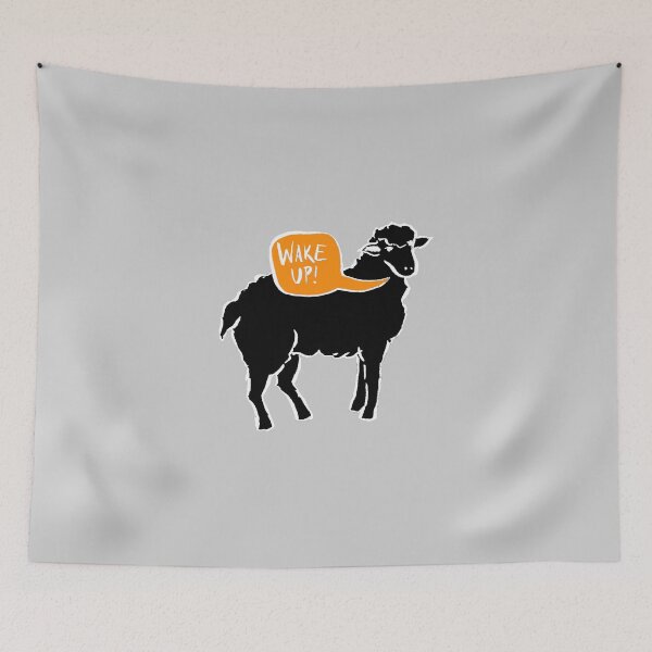 Item preview, Wake Up sheeple - black sheep designed and sold by ArtOfRebellion.
