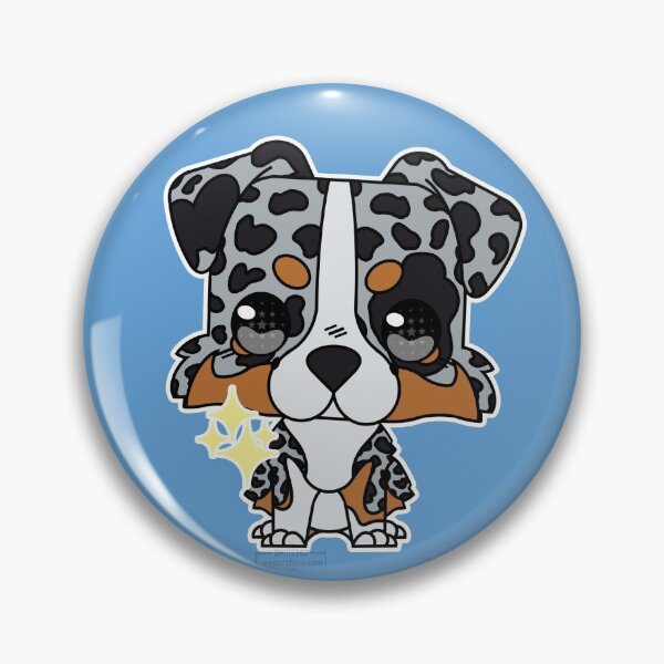 Item preview, Chibi Doggo Pupper (Australian Shepherd) designed and sold by DeRukoandCO.