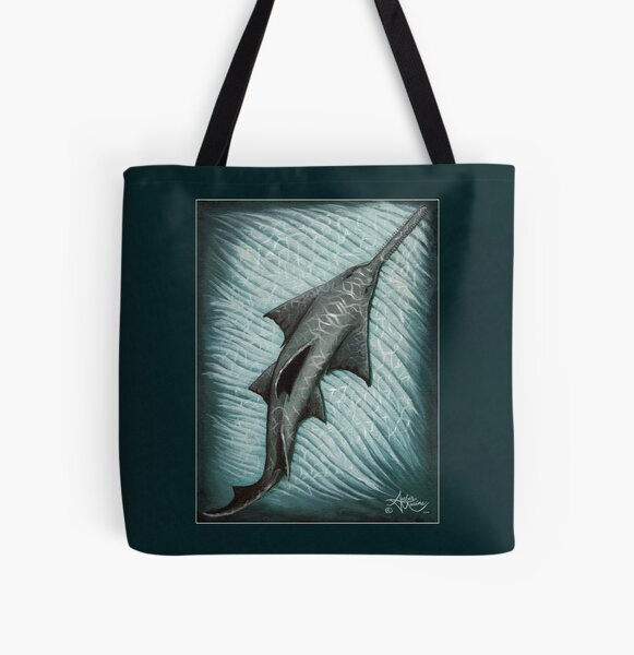"Sawfish" by Amber Marine ~ Acrylic painting, art © 2015 All Over Print Tote Bag
