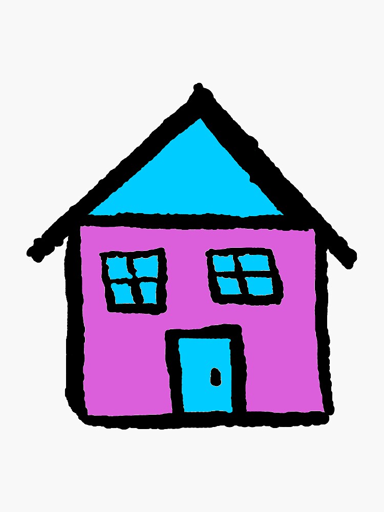 "Pastel House " Sticker by caitlinchatt Redbubble