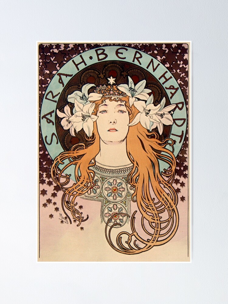 Sarah Bernhardt La Princesse Lointaine Alphonse Mucha Poster By Escees Redbubble