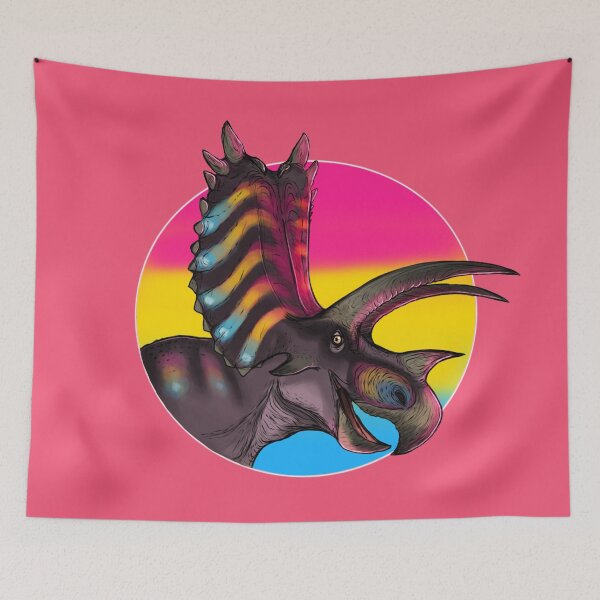 Item preview, PRIDE dinosaurs: Pentaceratops (pansexual flag) designed and sold by DinoDJ.