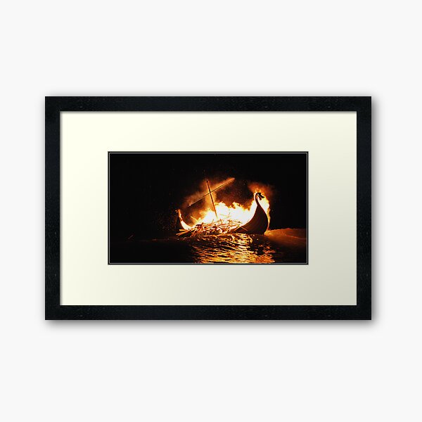 wave rocking dragon Framed Art Print