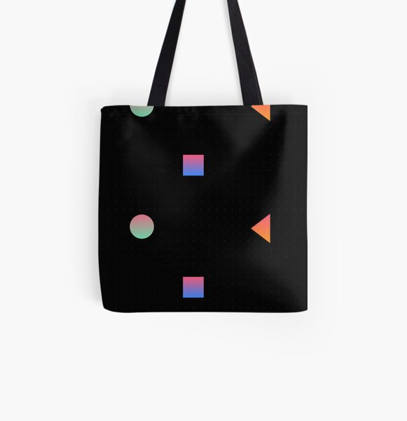 Patterned Colored Geometric Prints All Over Print Tote Bag