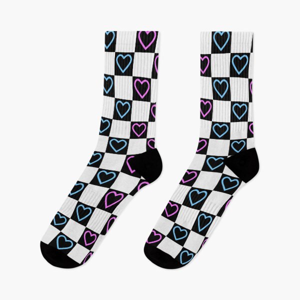 Item preview, Pastel Blue and Pink Heart Checkers designed and sold by PumpkinTown.