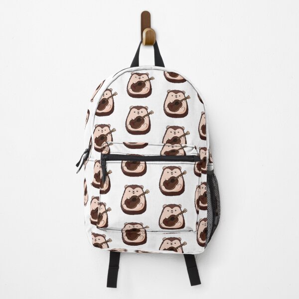 Happy Hedgehog With Guitar Backpack