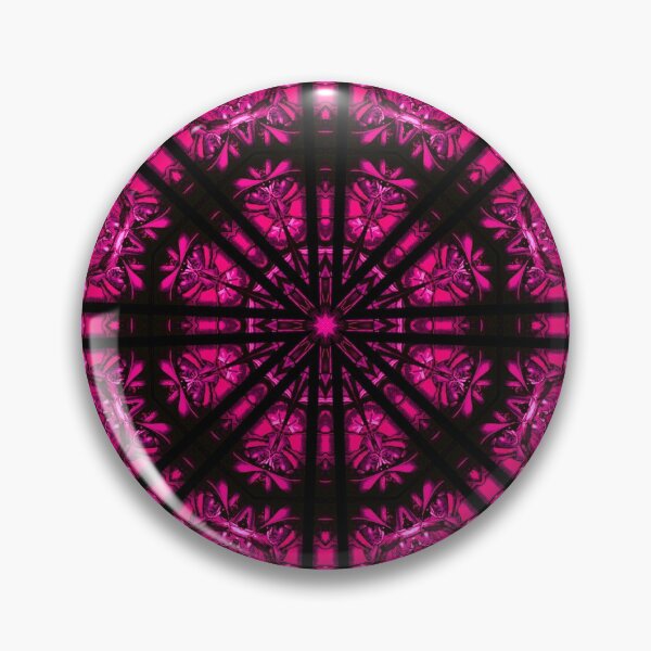 Item preview, Fluorescent pink stained glass window tile designed and sold by ninniku.