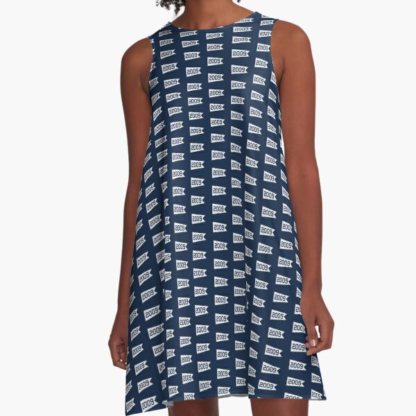 New York Retro Baseball - Navy A-Line Dress for Sale by