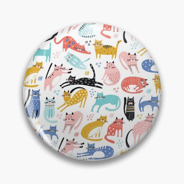 Item preview, Cute Colorful Cat Pattern Artwork designed and sold by AugustDesign.