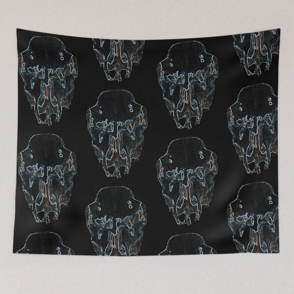 Item preview, Neon Blue/Black Skull designed and sold by WildandDivine.