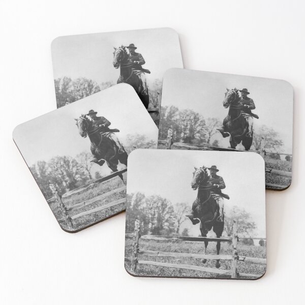 Item preview, Teddy Roosevelt On Horseback Jumping Fence - Circa 1902 designed and sold by warishellstore.