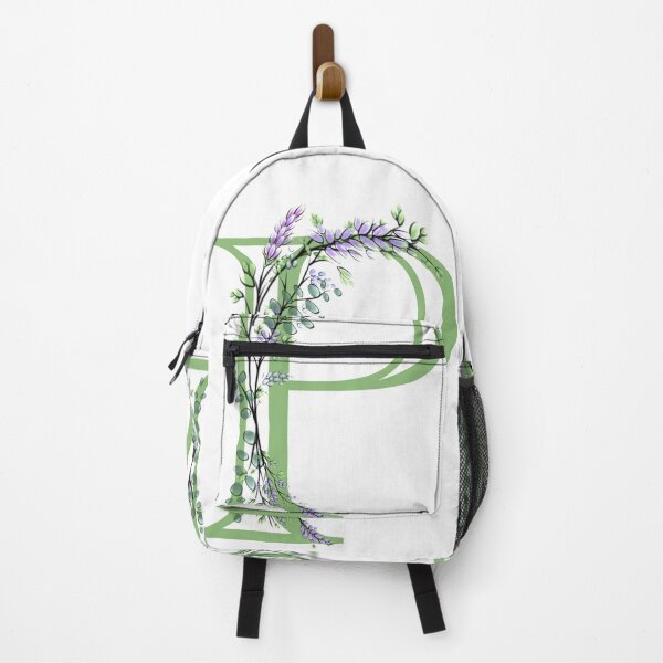 Item preview, The letter “P” | romantic Eucalyptus and Lavender floral illustration | floral Monograms designed and sold by hollycooper.