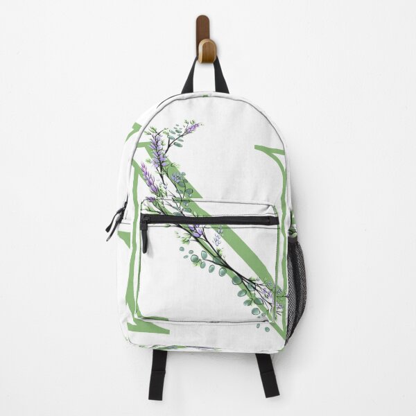 Item preview, The letter “N” | romantic Eucalyptus and Lavender floral illustration | floral Monograms designed and sold by hollycooper.