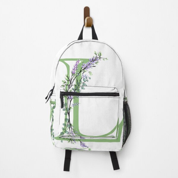Item preview, The letter “L” | romantic Eucalyptus and Lavender floral illustration | floral Monograms designed and sold by hollycooper.