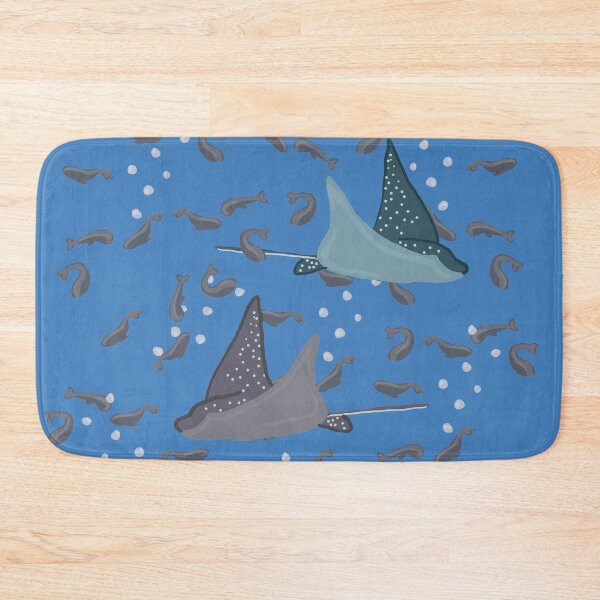 Item preview, Manta rays in a sea of fish designed and sold by Squiddllr.