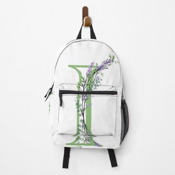 Item preview, The letter “I” | romantic Eucalyptus and Lavender floral illustration | floral Monograms designed and sold by hollycooper.